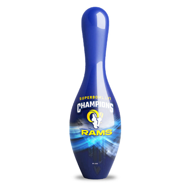 NFL Los Angeles Rams Super Bowl LVI Champions Bowling Pin - Perfect for Sports Fans, Game Room Decor & Collectible Memorabilia