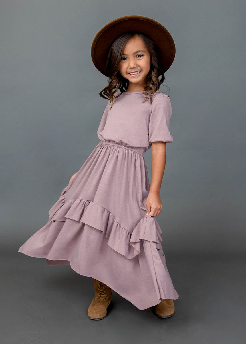 Harley Dress in Dusty Orchid - Elegant Floral Midi Dress for Women | Perfect for Weddings, Parties & Date Nights
