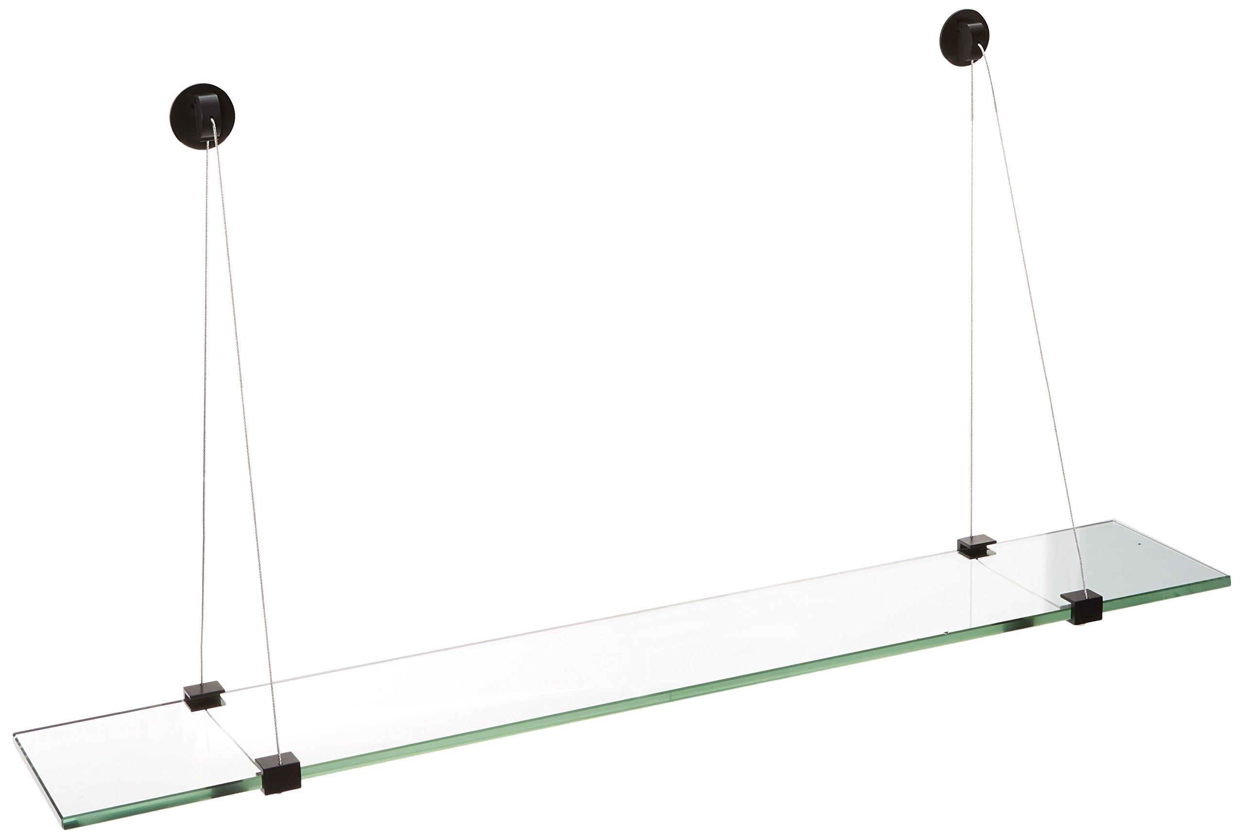 Spancraft Glass CR-12x24-Black Crane Glass Shelf - 12