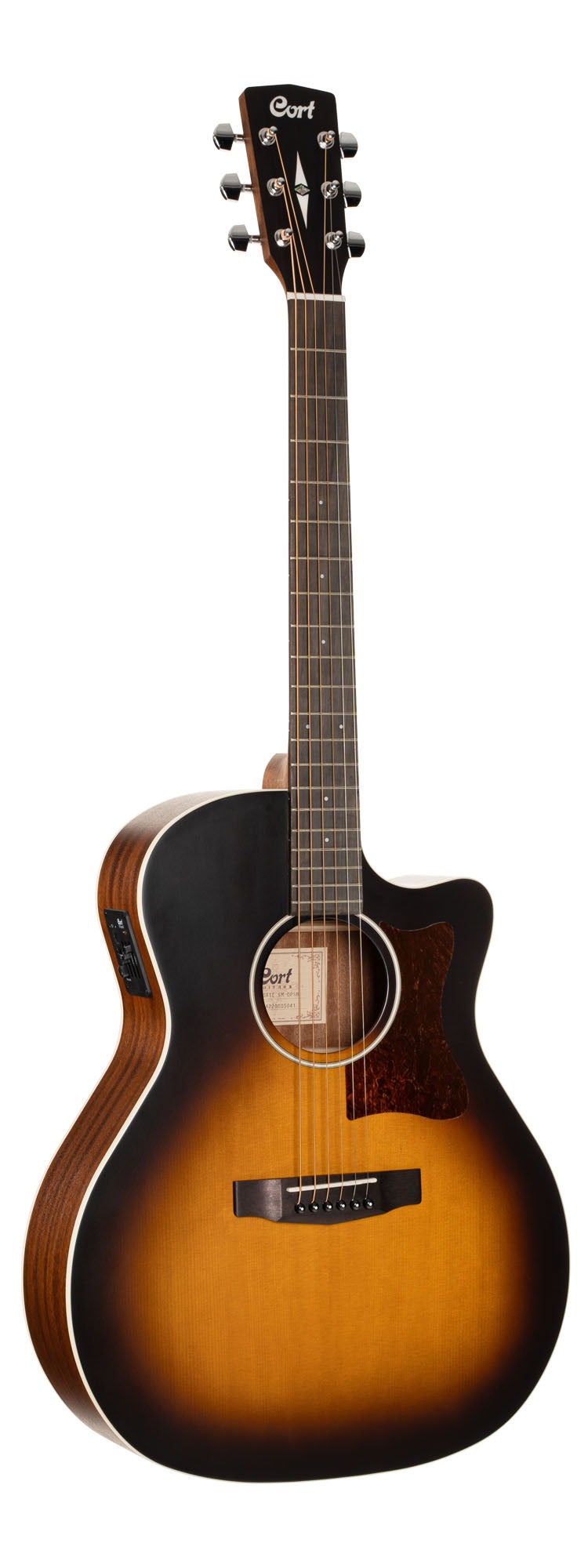 Cort GA1E Grand Auditorium Acoustic Electric Guitar - Sunburst Finish | Perfect for Live Performances, Studio Recording & Home Practice