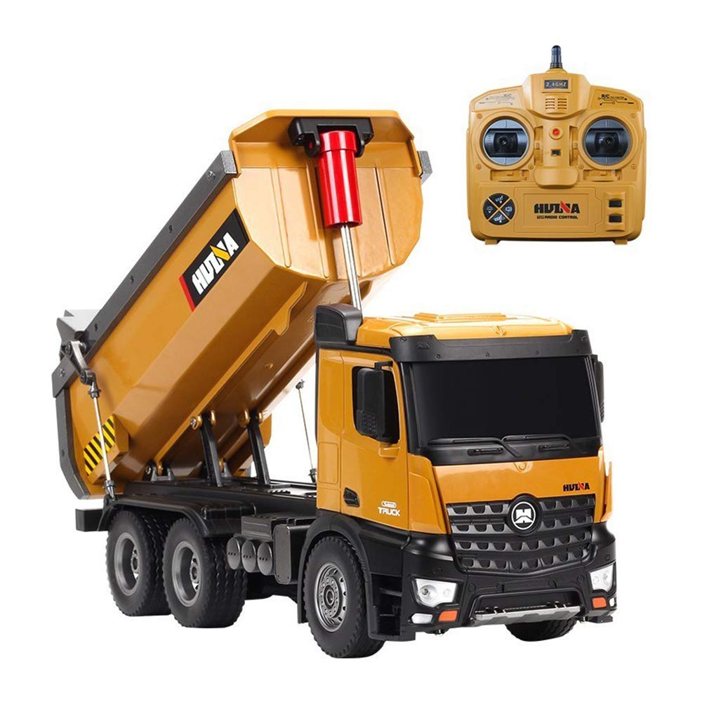 1:14 Scale Diecast Dump Truck Toy - Alloy Engineering Vehicle Model with Realistic Simulation for Kids | Construction Play, Birthday Gift, Collectible Display