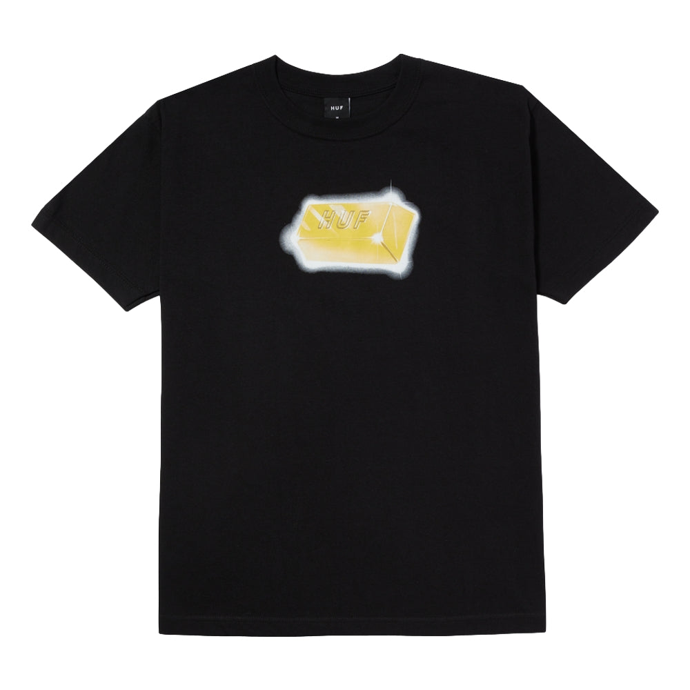 HUF Gold Standard Short Sleeve T-Shirt - Black | Men's Casual Streetwear Tee for Everyday Wear & Urban Fashion
