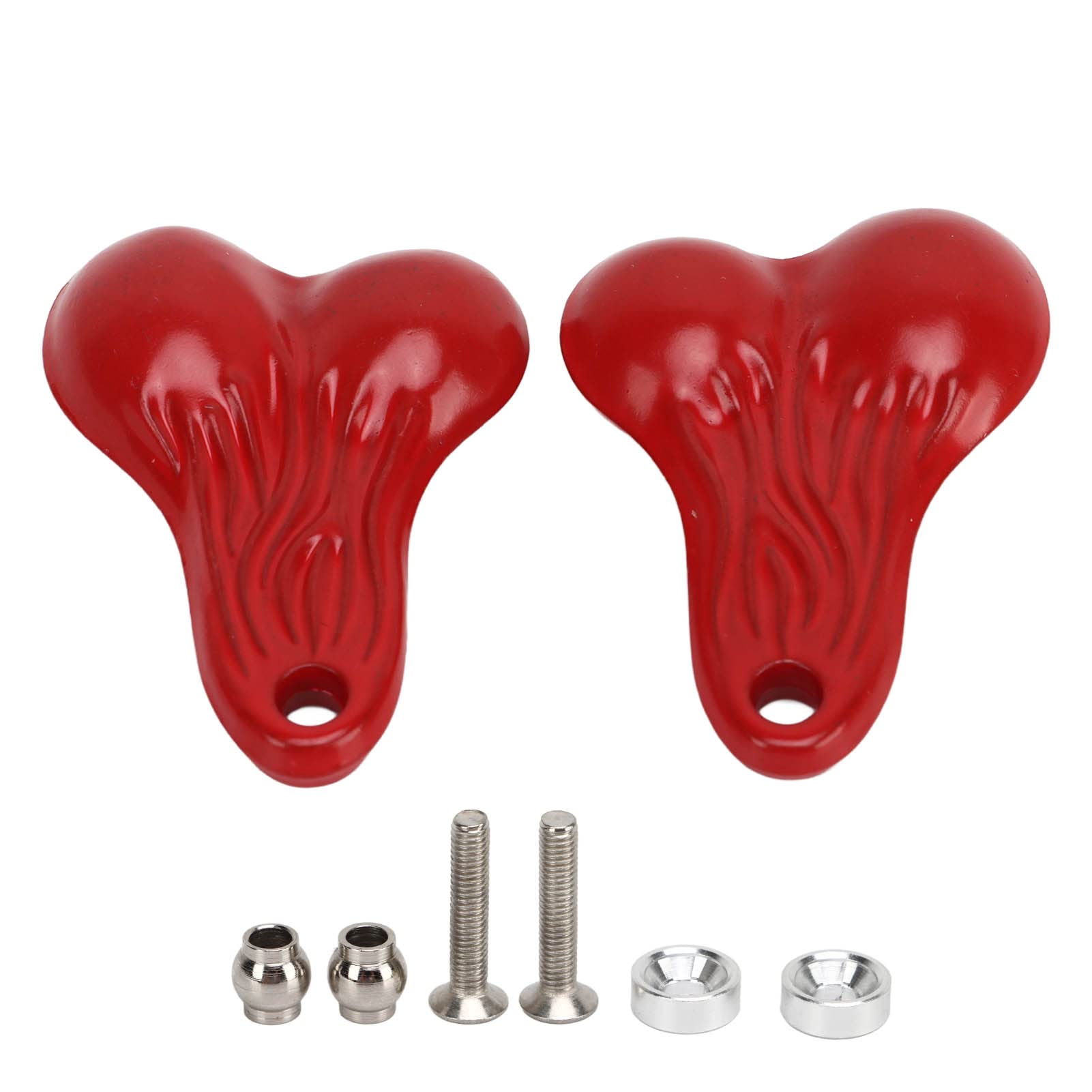 HERCHR 2Pcs Universal Zinc Alloy RC Bumper Balls Bull Nuts for 1/10 RC Cars & Crawlers - Durable Off-Road Accessories for Truck Bumper Protection (Perfect for Trail Rides, Rock Crawling & RC Car Shows)