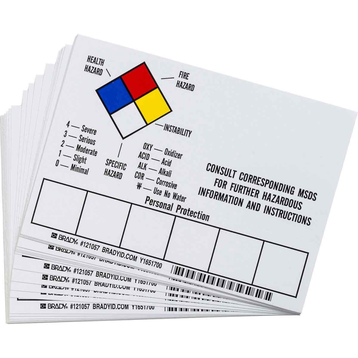 Brady 121057 Blank Write-On Container Labels - 5