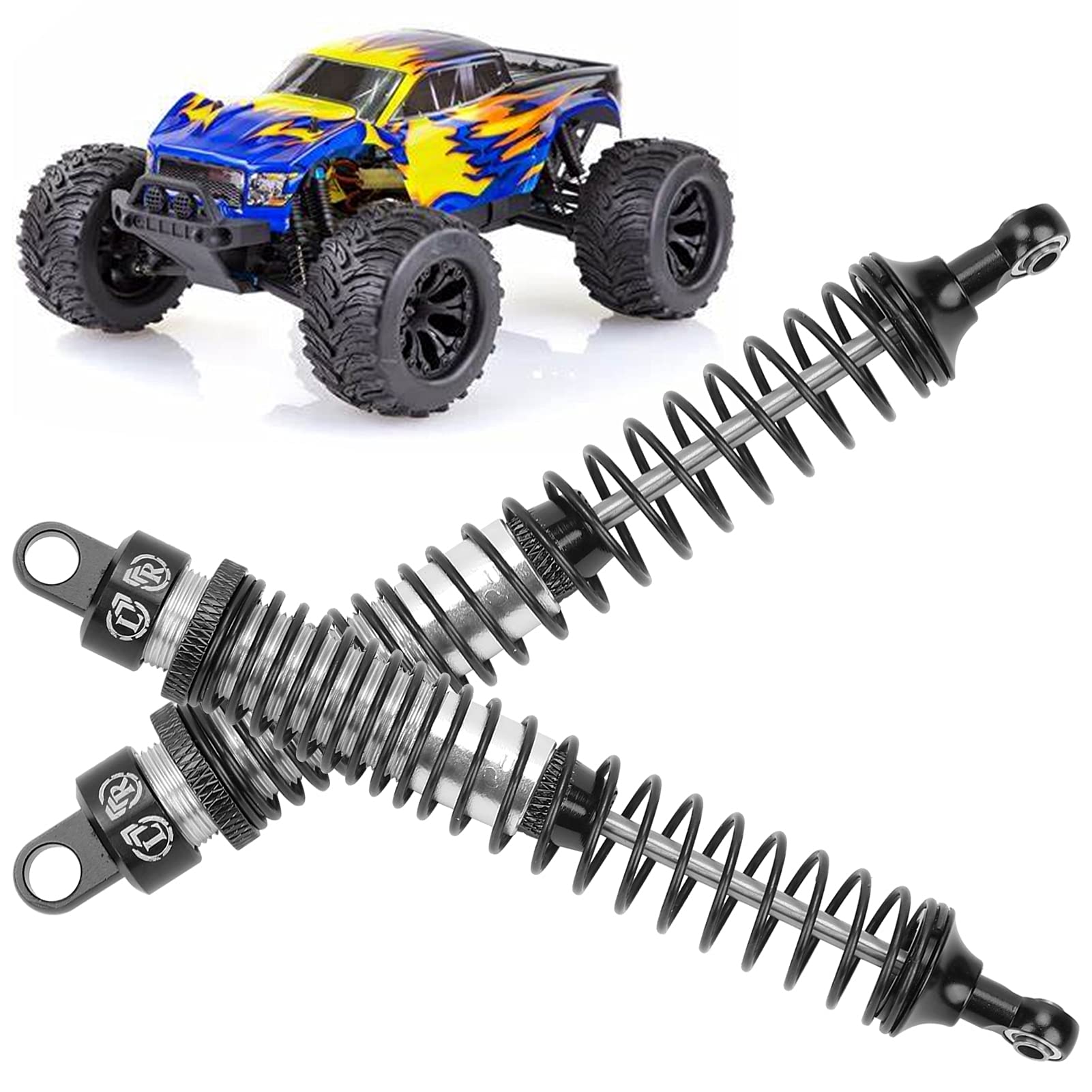 High-Performance RC Metal Damper - Heavy Duty Shock Absorber for HSP/RGT/Himoto/Redcat 1/10 Scale RC Cars (Black) | Off-Road Bashing, Crawling & Racing Accessories