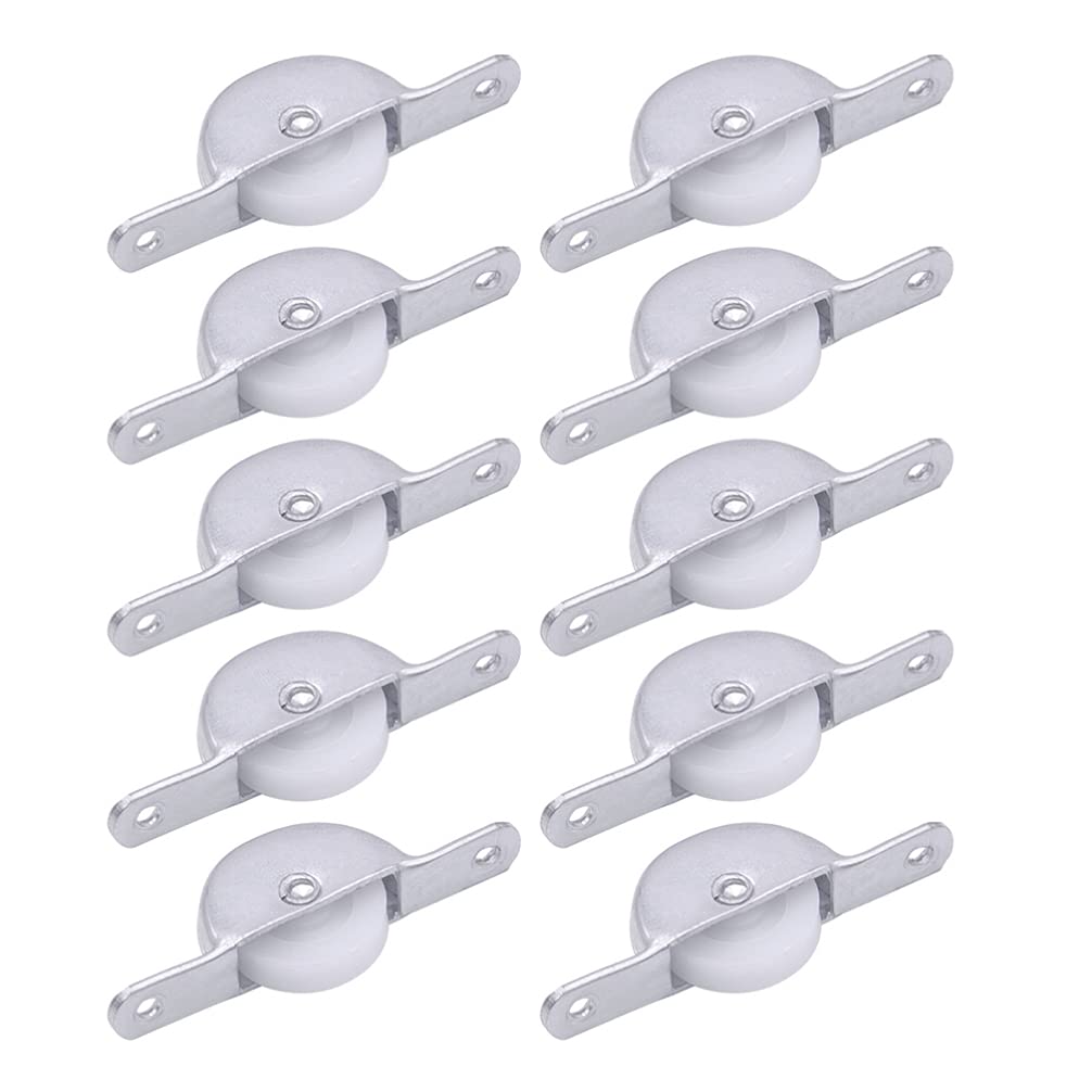 10-Piece Angoily Sliding Door Roller Set - Metal Closet & Shower Door Wheels, Smooth Sliding Pulley Rollers for Furniture & Cabinet Doors | Perfect for Home, Office & Bathroom Renovations
