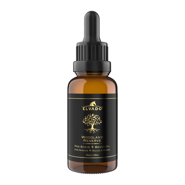 Elvado Grooming Woodland Reserve Combo - Pre Shave Oil & Beard Oil for Men | Natural Grooming Set for Smooth Shaving & Soft Facial Hair Care | Perfect for Daily Use & Gift Giving