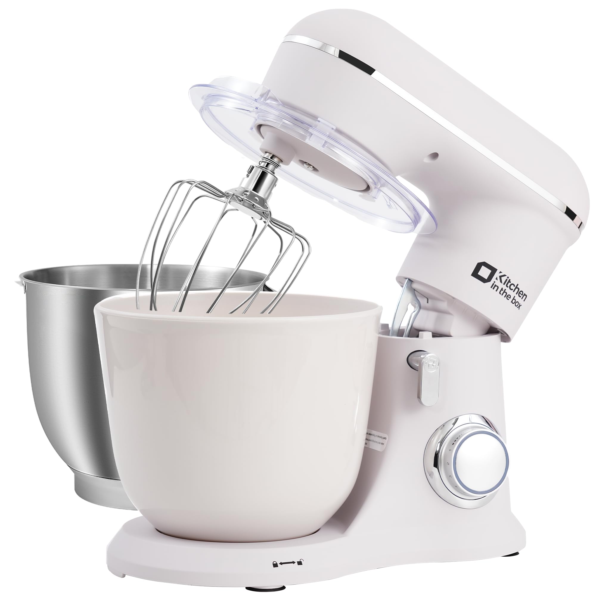 4.5QT Stand Mixer with 5QT Bowl - 10 Speed Electric Kitchen Mixer for Baking & Cooking (Frost White)