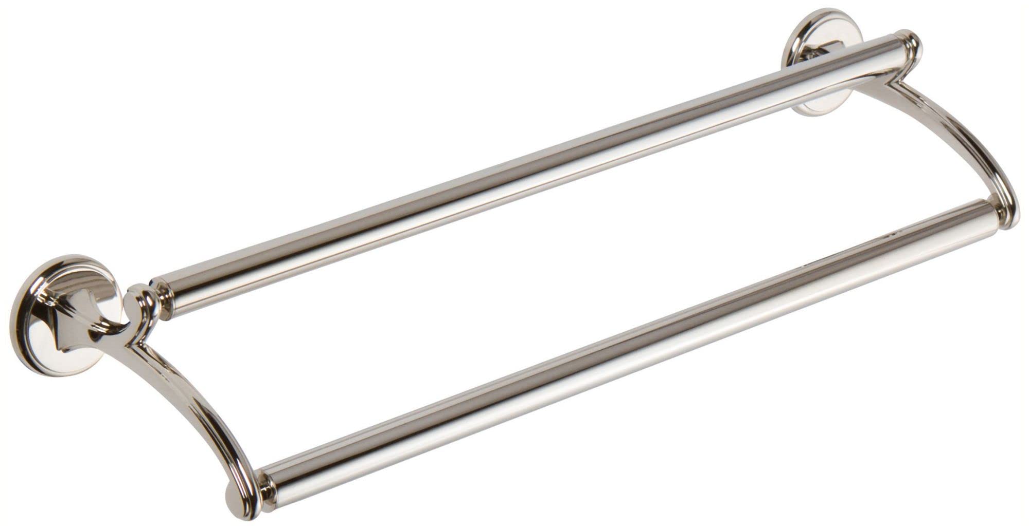 24-Inch Double Towel Bar - Solid Brass Bathroom Towel Rack with Polished Nickel Finish for Spa-Like Luxury | Perfect for Bathrooms, Guest Rooms & Luxury Hotels