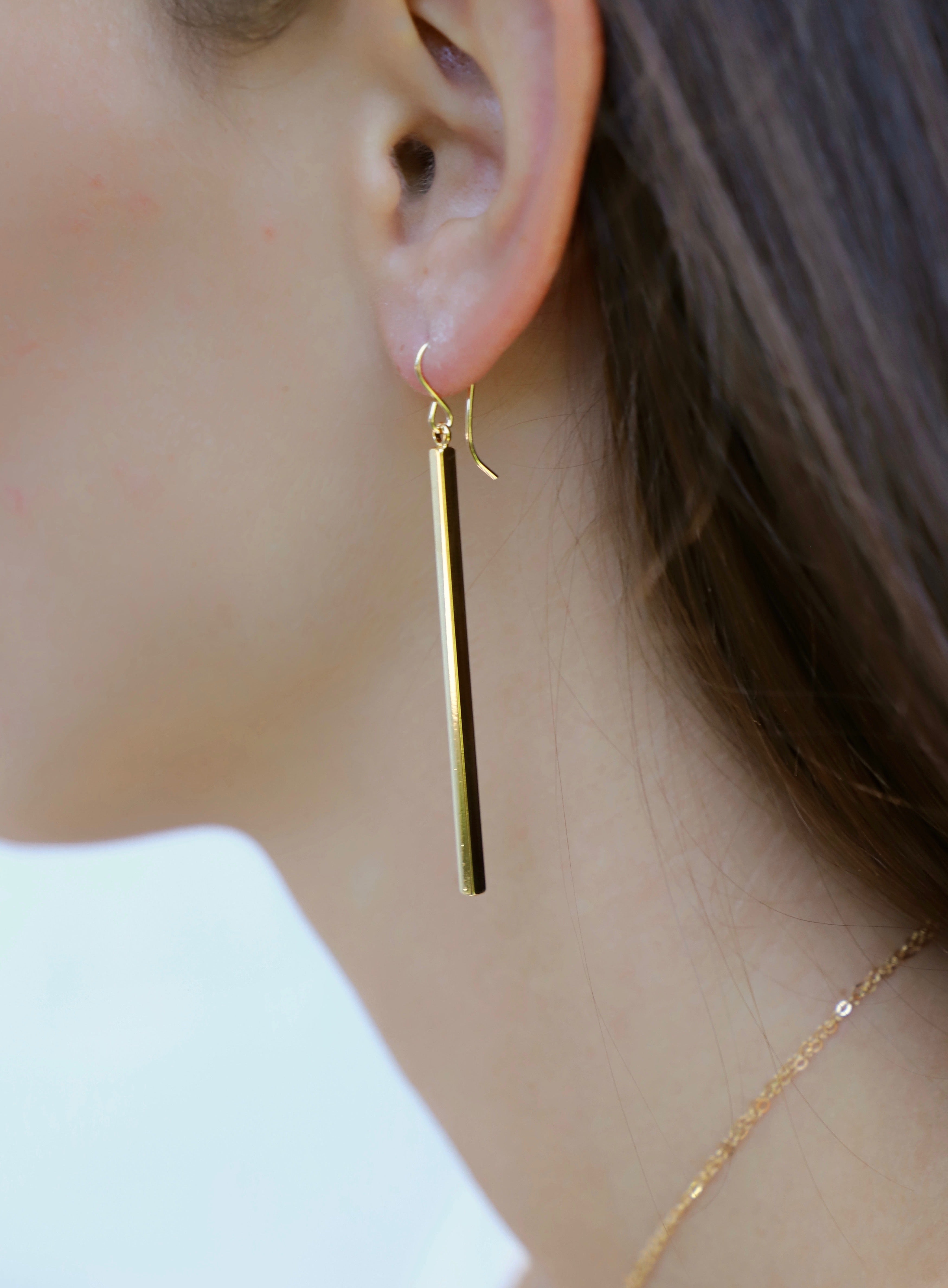 Elegant Long Bar Earrings for Women - Minimalist Dangle Earrings for Everyday Wear, Party & Special Occasions