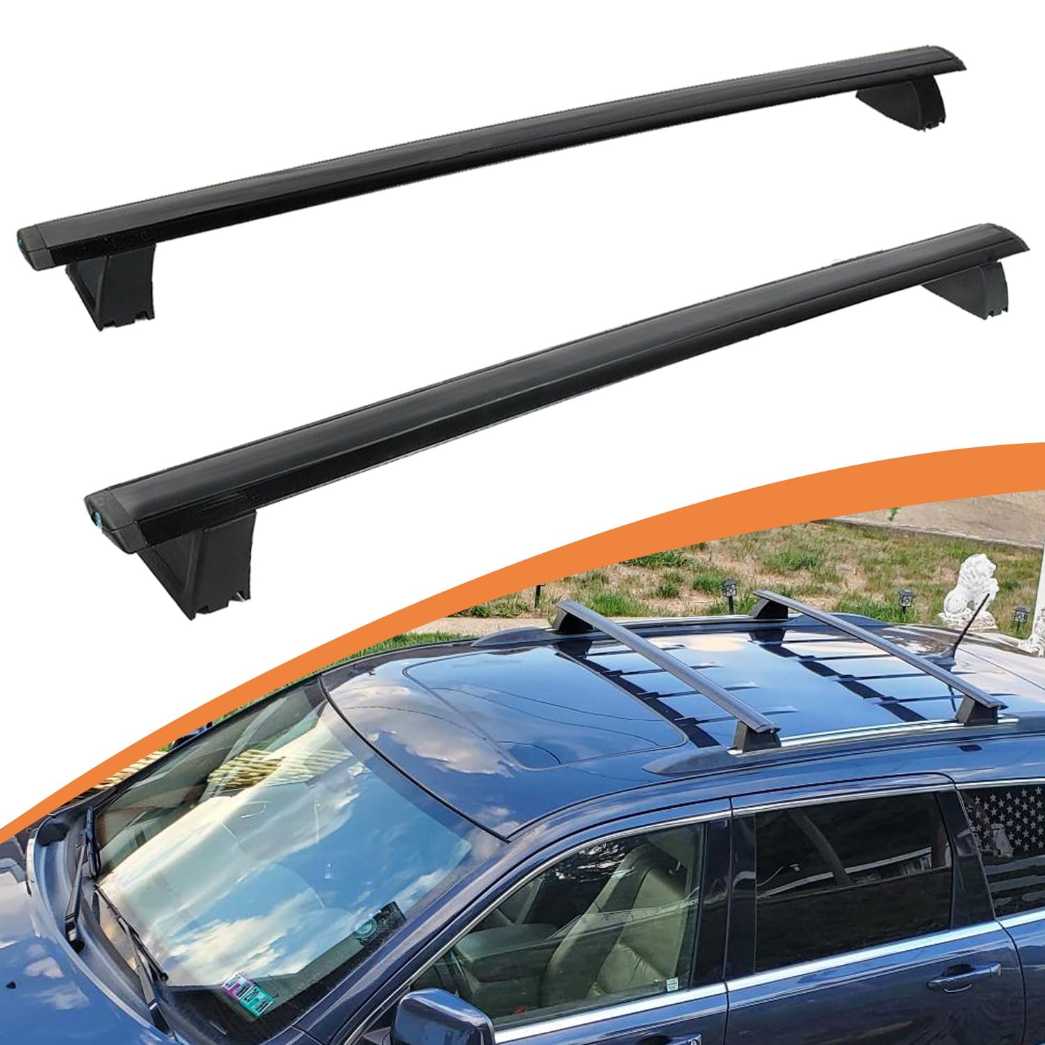 Upgraded Aluminum Roof Rack Cross Bars for Jeep Grand Cherokee 2011-2021 - Heavy Duty Cargo Carrier for Kayak, Bike, Snowboard & Canoe - Perfect for Outdoor Adventures & Road Trips