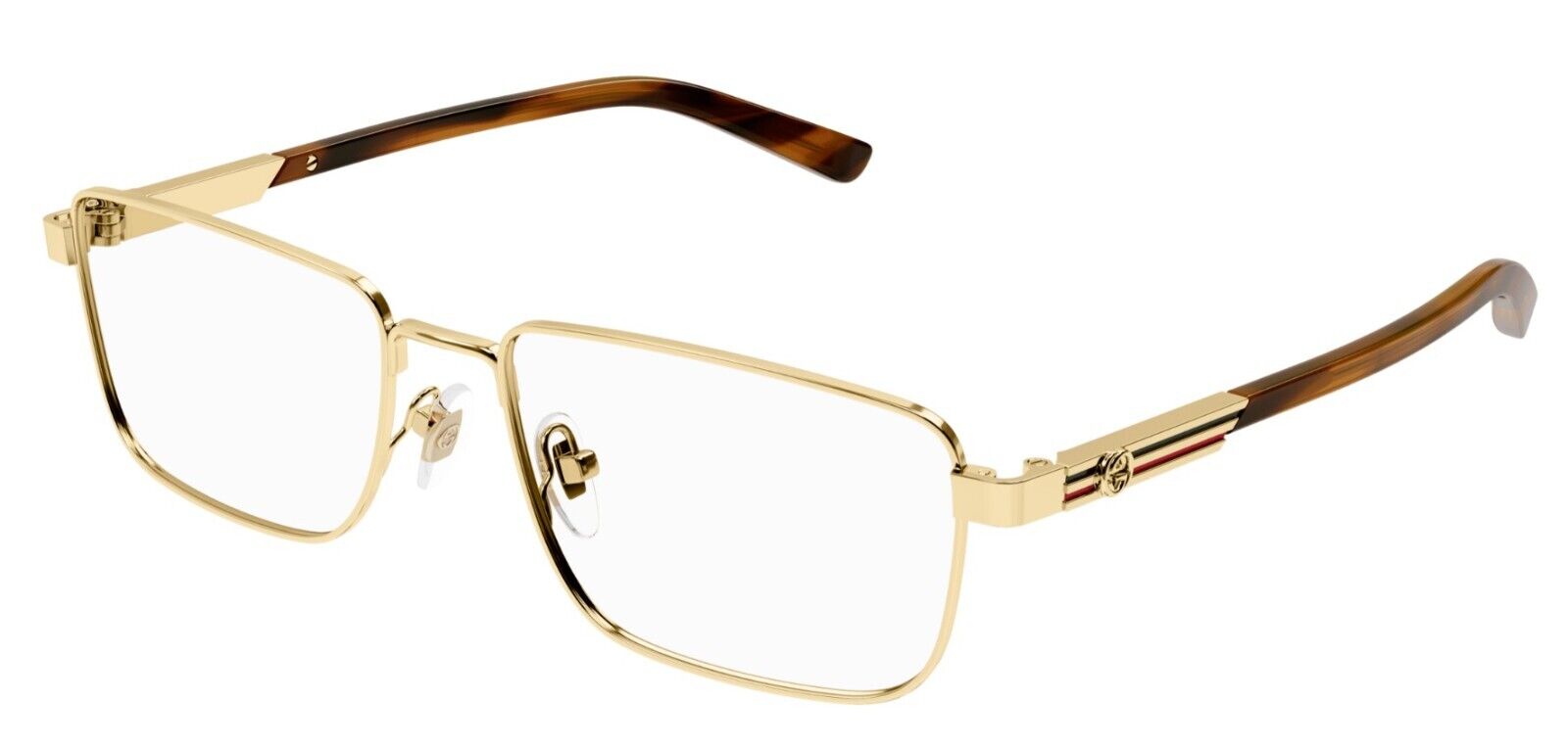 Gucci GG1291O 002 Gold Narrow Rectangular Men's Eyeglasses - Premium Designer Sunglasses for Men | Perfect for Fashion, Business & Outdoor Activities