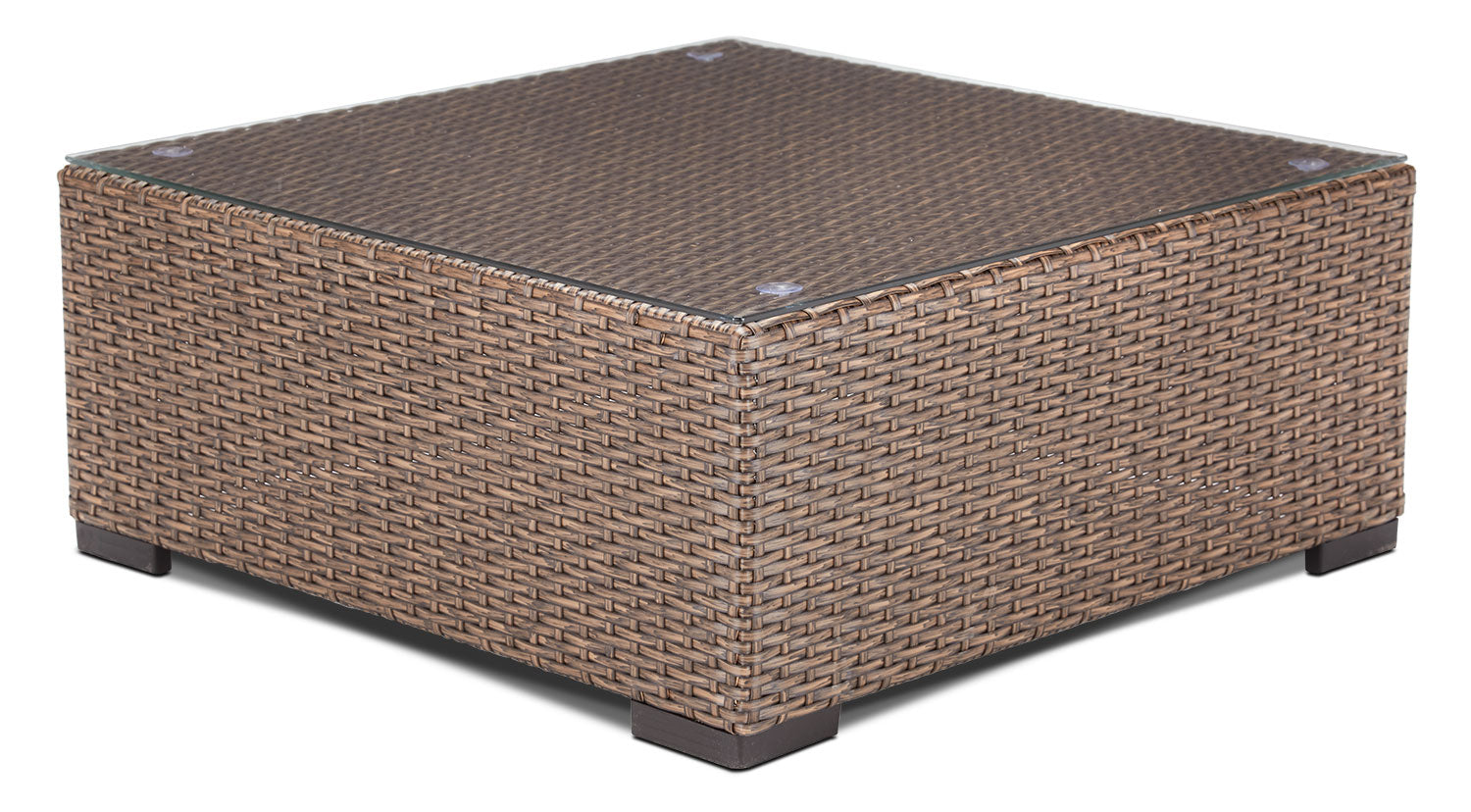 Caribe Outdoor Coffee Table Light Brown - Weather-Resistant Patio Furniture for Garden, Poolside & Backyard Relaxation