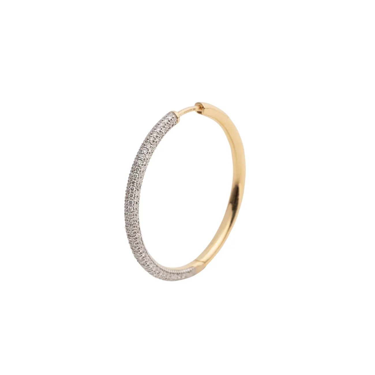Stunning Oversized Pave Diamond Hoop Earrings for Women - 14K Gold Plated Luxury Statement Jewelry - Perfect for Parties, Weddings & Special Occasions