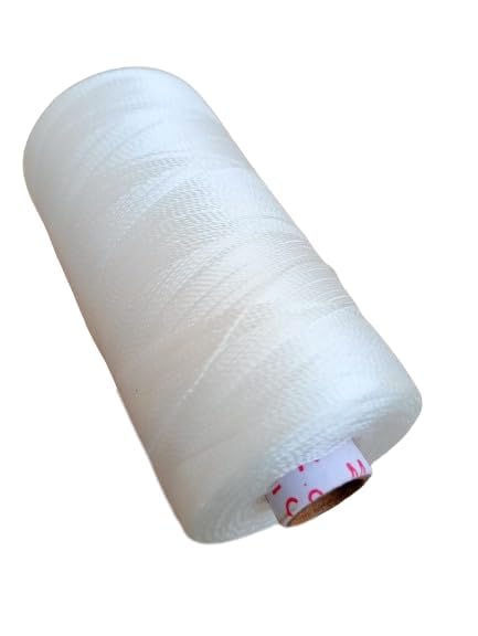 Sorzy Nylon Beading Thread - 25g White Jewelry Making Yarn for Beads, Crafts, and DIY Projects - Perfect for Necklaces, Bracelets, and Handmade Decorations
