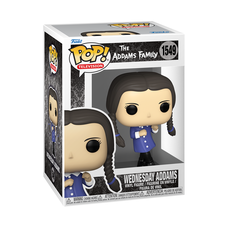 Wednesday Addams Funko Pop #1549 with Protector - The Addams Family Collectible Figure for Halloween & Movie Fans - Perfect for Display, Gifts, and Pop Culture Collections