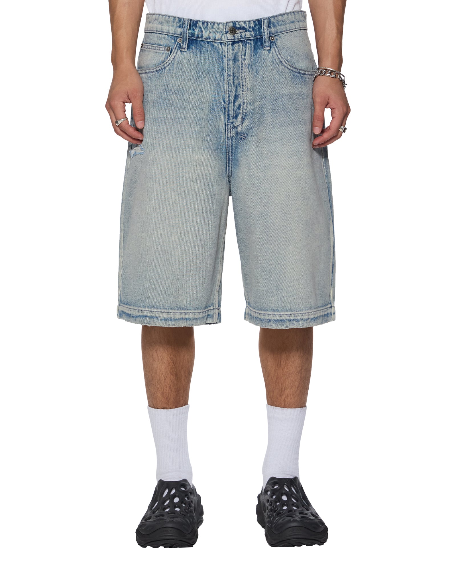 MAXX Punk Blue Shorts - Edgy Denim Cutoffs for Women | Perfect for Concerts, Festivals & Street Style