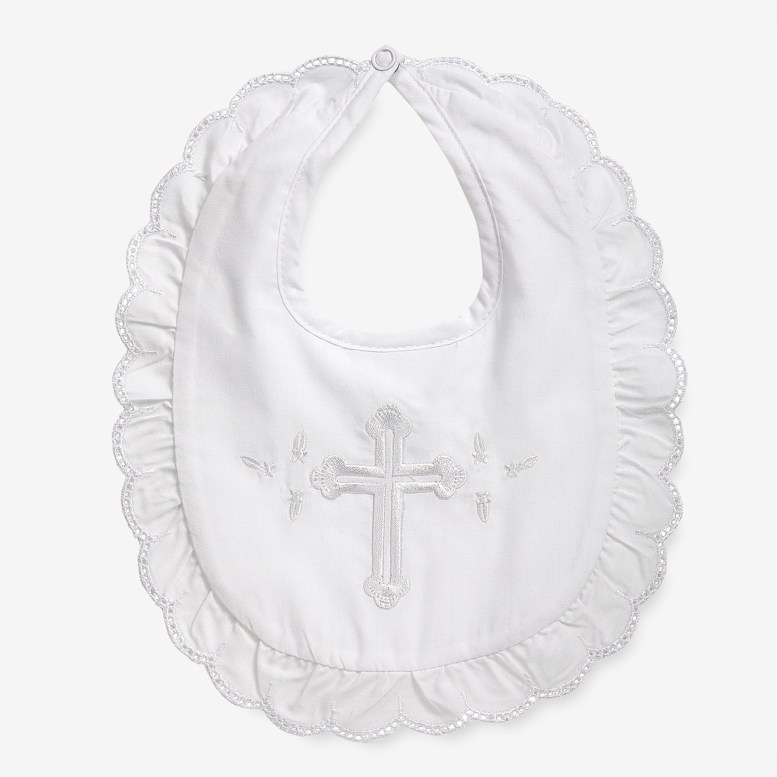 Baby Girl Christening Bib - Soft & Absorbent Baptism Bib for Infants - Perfect for Christening, Baptism & Special Occasions