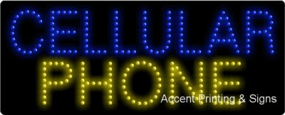Animated LED Phone Flashing Sign - Energy Efficient & High Impact for Retail Stores, Bars, and Events
