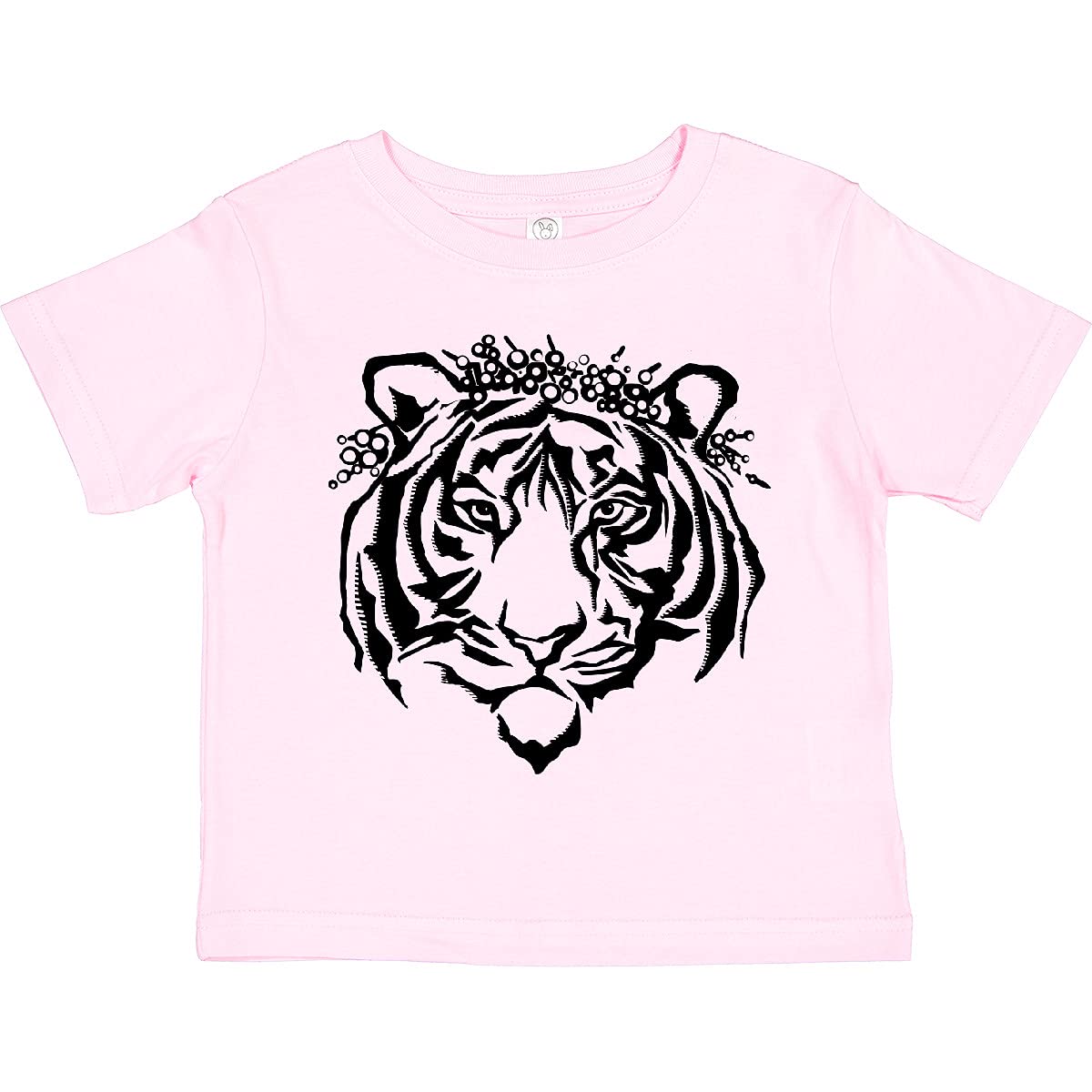 Inktastic Tiger Queen in Flower Crown Toddler T-Shirt - Cute Animal Graphic Tee for Kids, Girls & Boys - Soft Cotton Toddler Shirt for Playdates, Birthday Parties & Everyday Wear