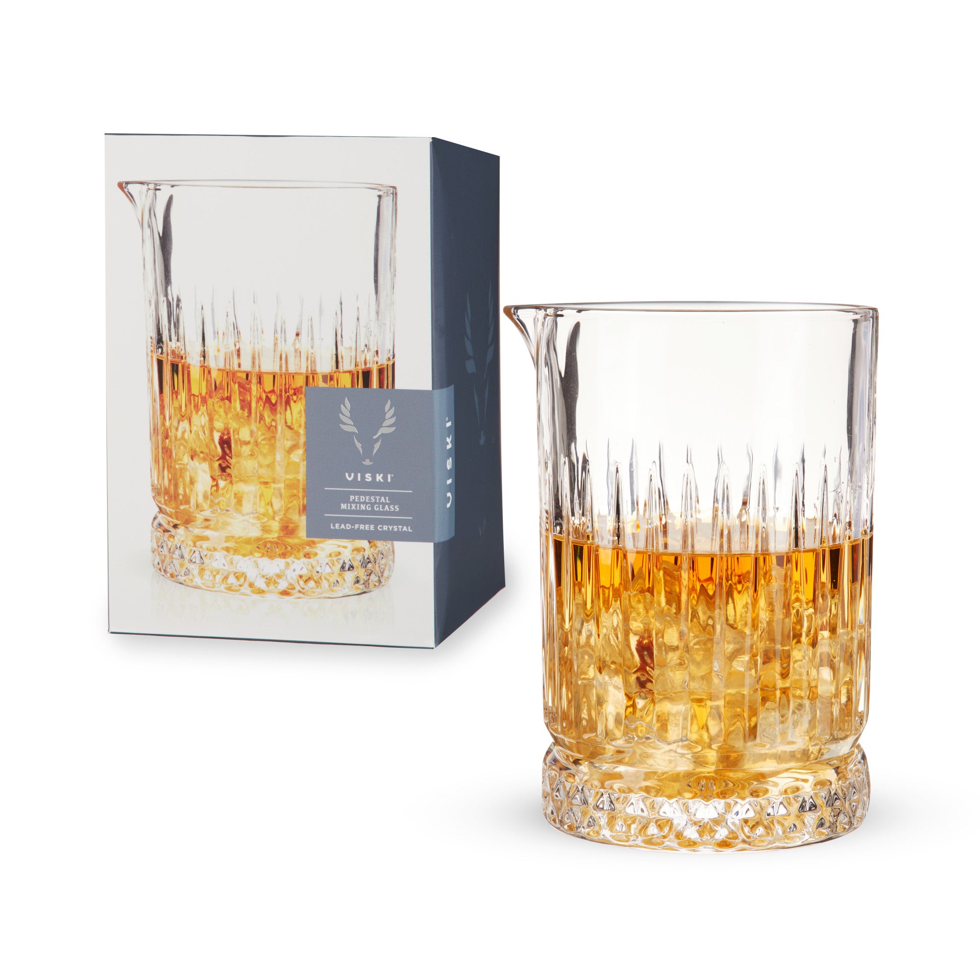 Premium Viski Pedestal Mixing Glass - Elegant Barware for Cocktails & Mixology | Perfect for Home Bars, Professional Bartending & Entertaining Guests