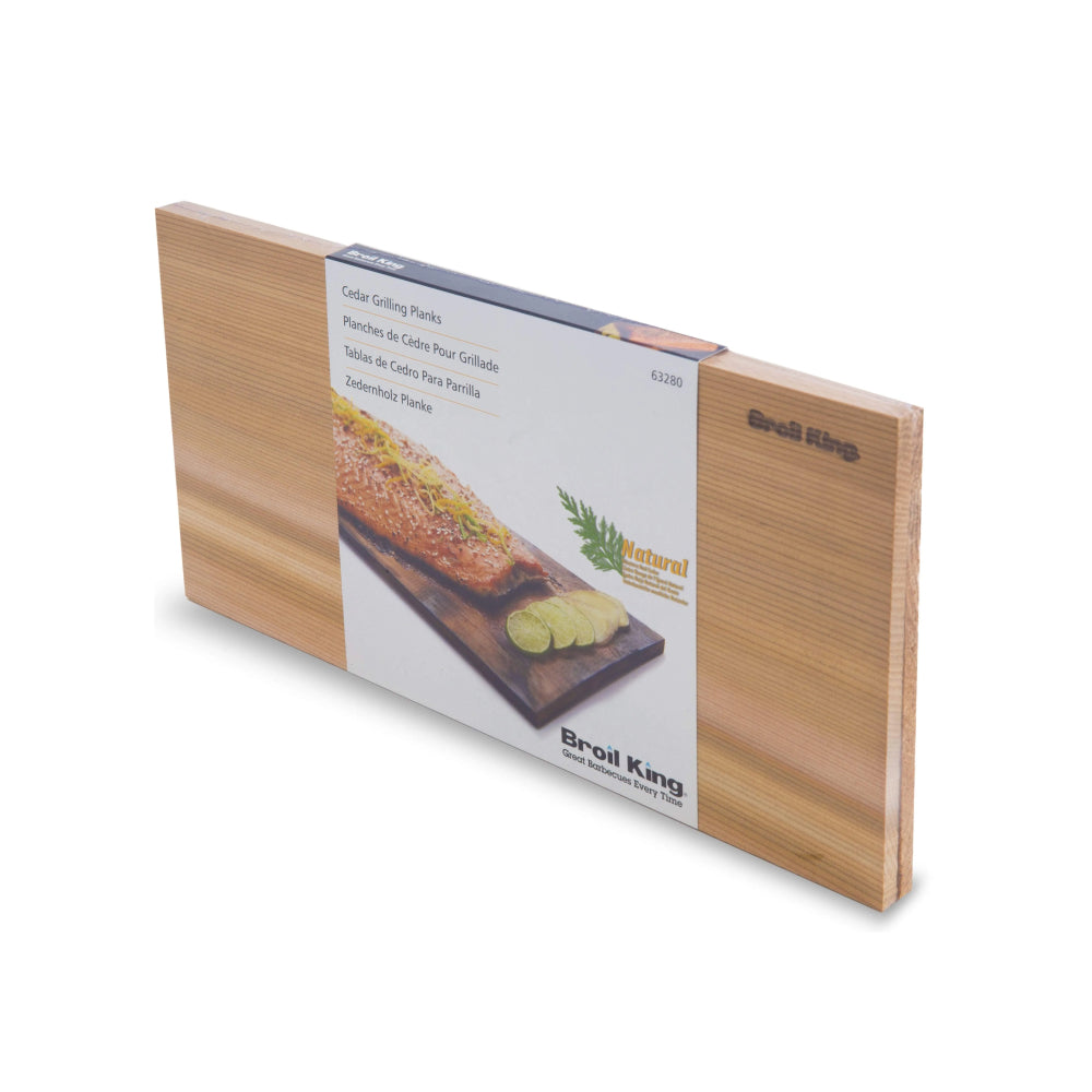 Broil King Premium Cedar Grilling Planks - 2 Pack (63280) for Smoking Salmon, Steaks & Vegetables on BBQ & Grill