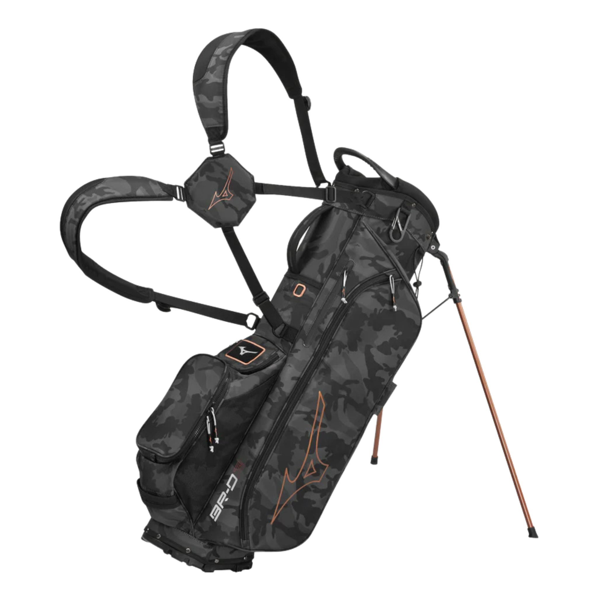 Mizuno BR D3 Stand Bag 2024 - Lightweight Golf Stand Bag with 6-Way Top, Dual Strap & Waterproof Pocket - Perfect for Golfers & Country Club Use