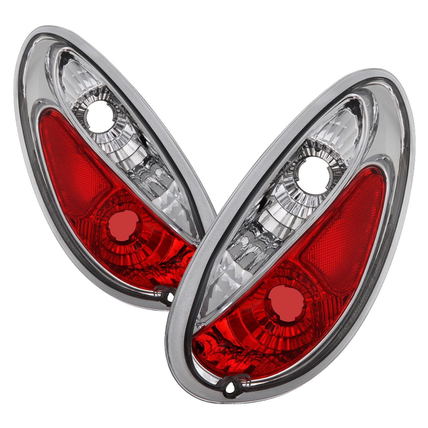 Spyder Auto 5001672 Euro Style LED Tail Lights - Chrome/Clear Lens - Compatible with BMW 3 Series E46 (1999-2005) - Enhances Rear Visibility & Style for Night Driving