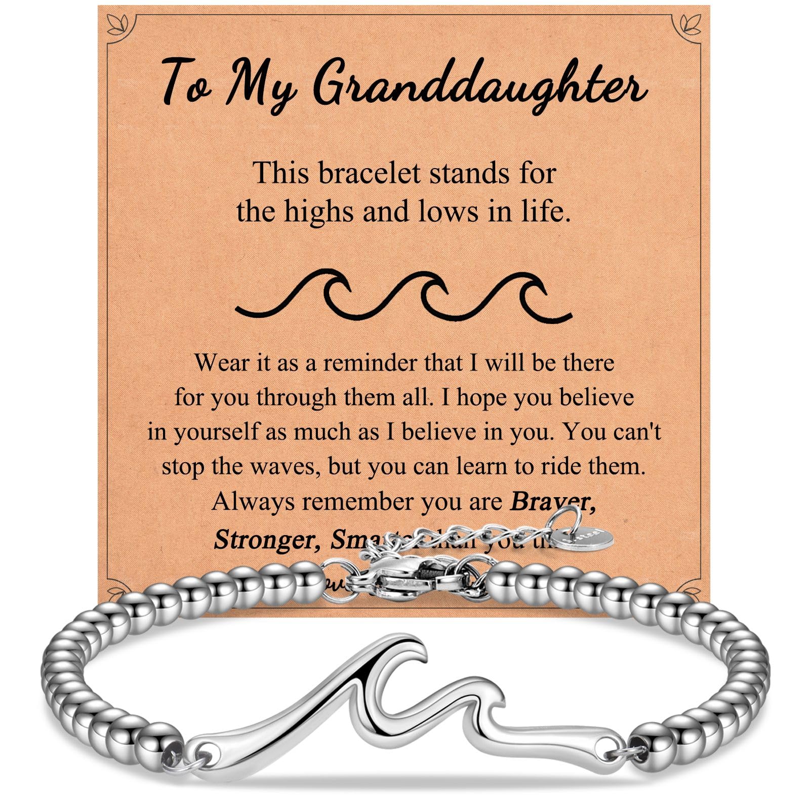 Wave of Life Bracelet - Meaningful Gift for Women, Best Friend, Sister, Daughter, Granddaughter, Niece | Christmas, Birthday, Valentine's, Graduation Present | Perfect for Everyday Wear, Special Occasions & Thoughtful Surprises