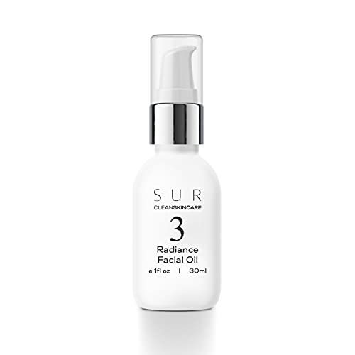 SUR Clean Skincare Radiance Facial Oil - Rejuvenating & Hydrating Face Oil for Dry, Sensitive Skin - Reduces Fine Lines & Improves Skin Elasticity - Moisture Locking & Cell Regeneration Treatment (30ml) - Perfect for Nighttime Routine & Anti-Aging Skincare