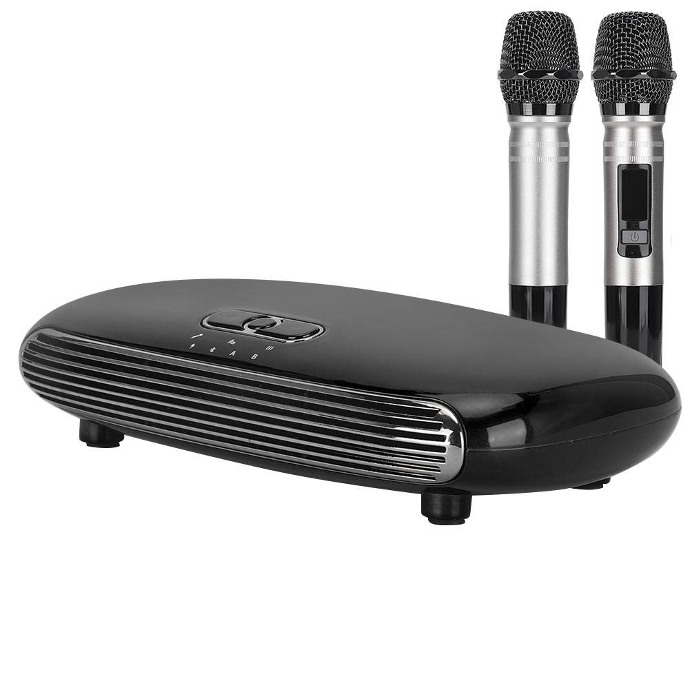 Smart Wireless Karaoke Machine - Portable Home KTV System with Dual Microphones, USB/HDMI/Optical/3.5mm Audio Input for Smartphone, Tablet, TV & PC - Perfect for Family Gatherings, Parties & Home Entertainment (Black)