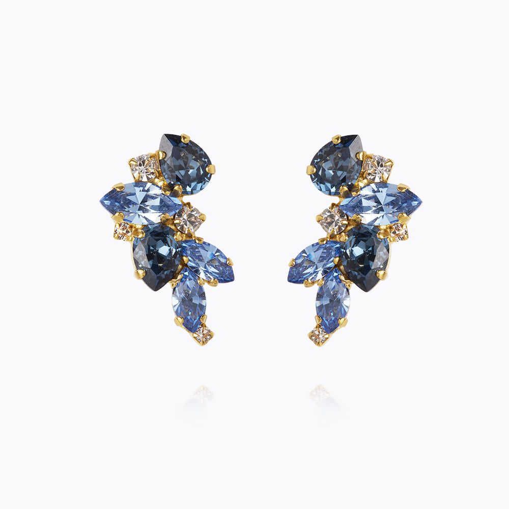 Demi Earrings for Women - Blue Crystal Stud Earrings Set, Elegant and Stylish Jewelry Gift for Her - Perfect for Parties, Weddings, and Everyday Wear