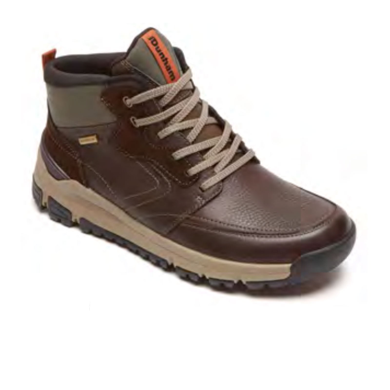 Dunham Glastonbury Mid Boot for Men - Premium Brown Leather Hiking & Outdoor Boots for Walking, Camping & Adventure