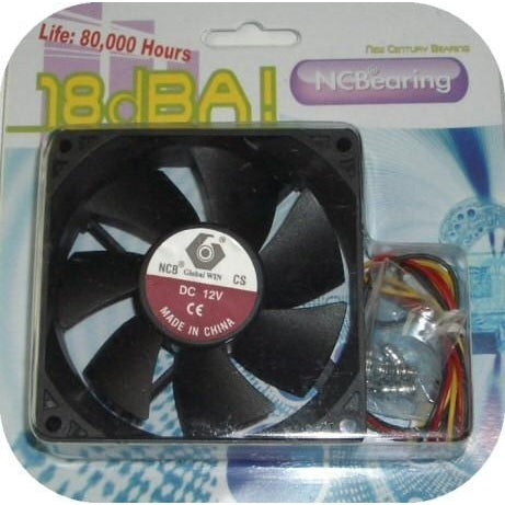 80x80x25mm Ceramic Bearing Fan - Ultra Quiet 18dB Low Noise, Shock Resistant - Perfect for PC Cooling, Server Racks & Gaming Computer Builds