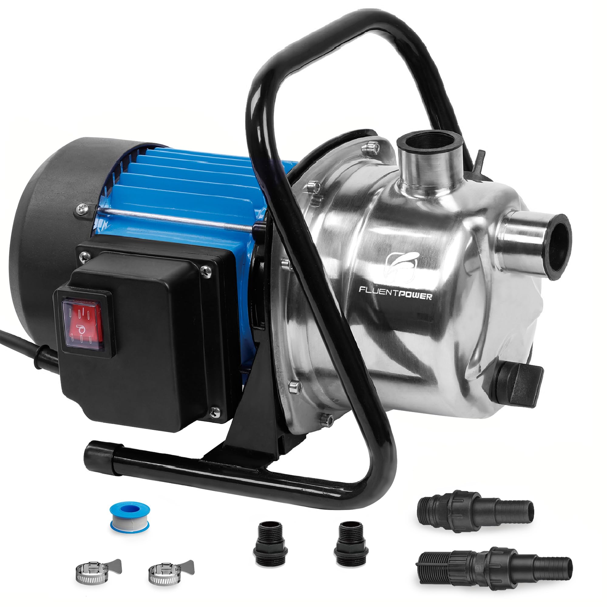 FLUENTPOWER 1HP Portable Water Pump - 900GPH Electric Transfer Pump for Garden, Lawn Irrigation, Shallow Well & Water Draining | Ideal for Home, Yard, Farm & Emergency Water Transfer