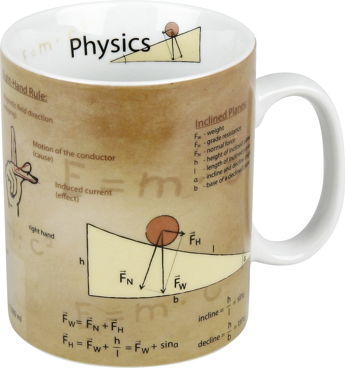 Konitz 15oz Science Physics Coffee Mugs - Set of 4 Unique Designs - Perfect for Teachers, Students & Science Lovers - Great for Classroom, Office or Home Use