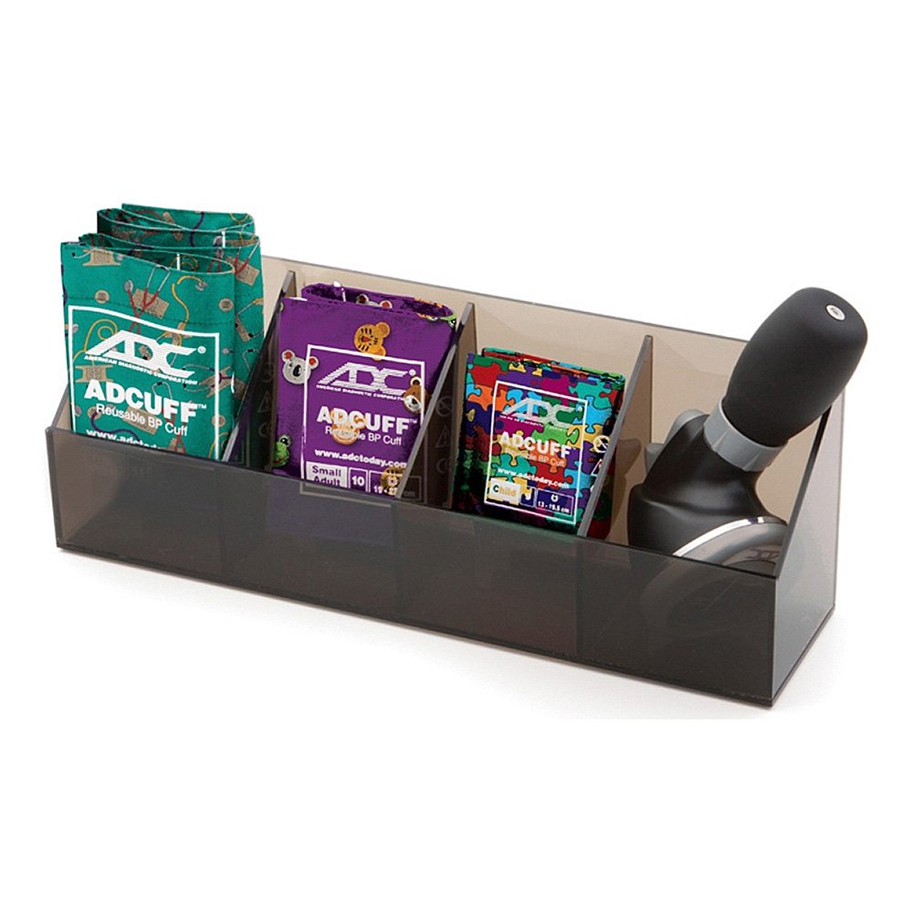 ADC Multikuf 705 Pediatric Multicuff Kit with 804 Palm Aneroid Sphygmomanometer - Child, Small Adult & Adult Blood Pressure Cuffs (13-40 cm) - Plexiglass Tray & Prints - Ideal for Clinics, Hospitals, and Home Healthcare Use