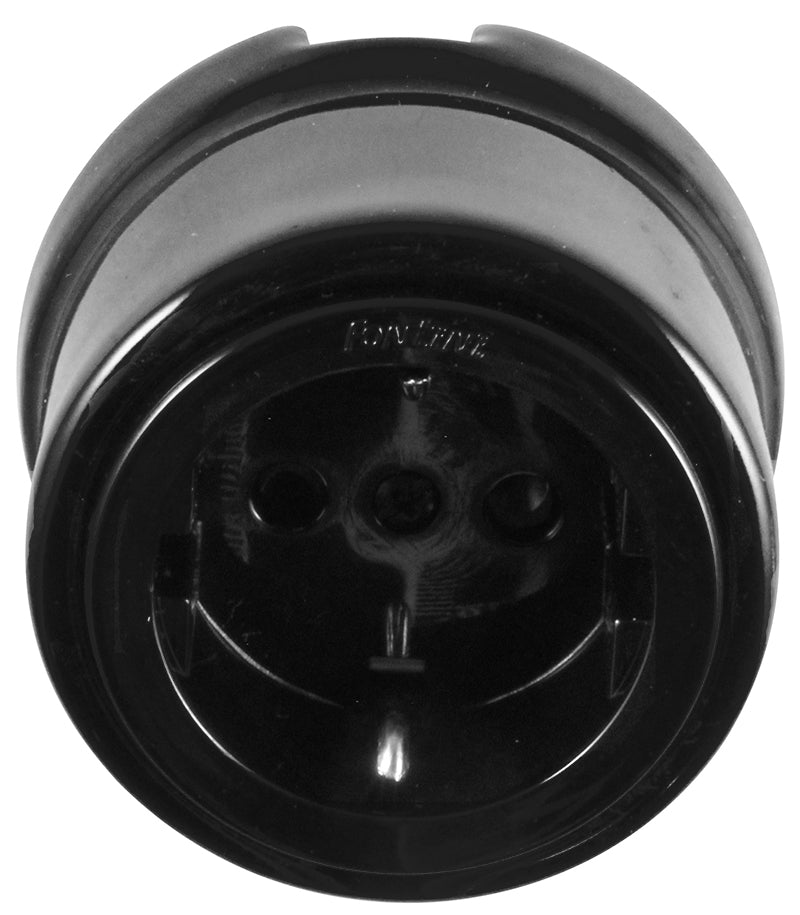 Eluttag Svart Porcelain II Overlay Outlet Cover - Durable & Stylish for Home, Office, and Commercial Use