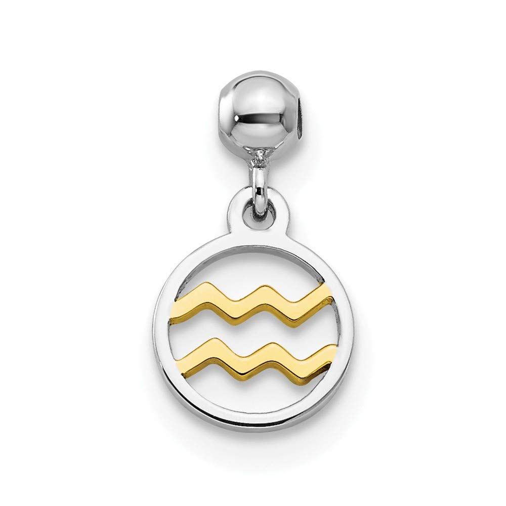 925 Sterling Silver Mio Memento Scorpio Zodiac Charm Pendant with Rhodium & Gold Plating - Perfect for Birthdays, Gifts & Astrology Jewelry Collections