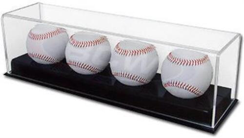 BCW Acrylic 4-Ball Baseball Display Case - Clear Protective Showcase for Autographed Baseballs, Collectibles & Memorabilia - Perfect for Home, Office, or Sports Fan Cave Display