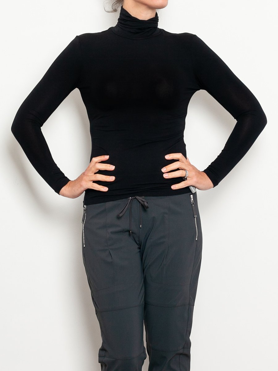 Premium Micromodal Turtleneck Top for Women - Soft & Breathable Slim Fit Long Sleeve Shirt - Perfect for Layering, Office Wear & Casual Outfits