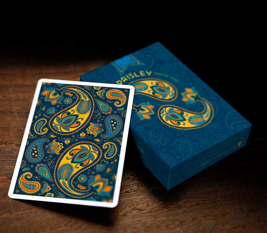 Premium Paisley Design Poker Playing Cards - 52 Deck for Casino, Poker Nights & Card Games - Ideal for Home, Parties & Travel