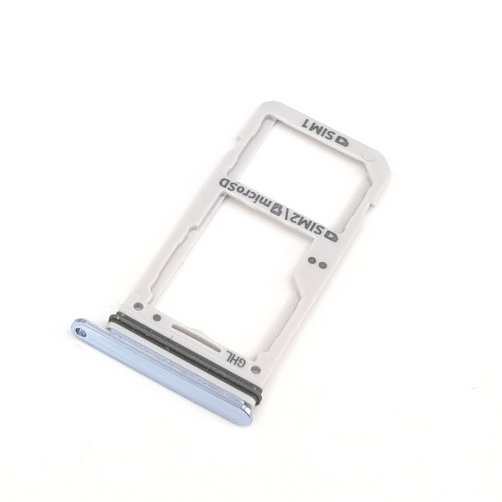 Waterproof SIM Card Tray Holder with Rubber Gasket - Replacement for Samsung Galaxy S8/S8 Plus (Blue, Dual SIM) - Perfect for Water Damage Protection & Travel Use