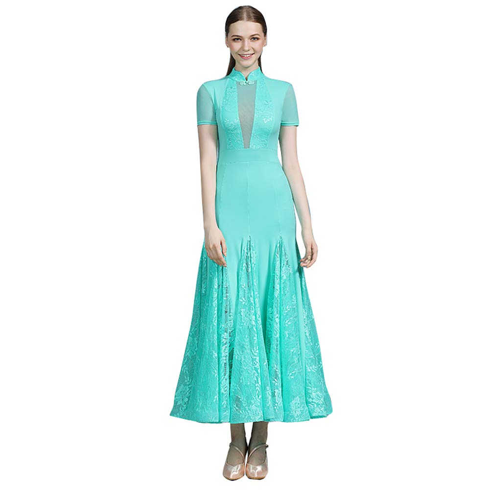 YUMEIREN Chipao Style Ballroom Dance Dress - Modern Flamenco Waltz Tango Costume for Women, Elegant Performance & Party Wear