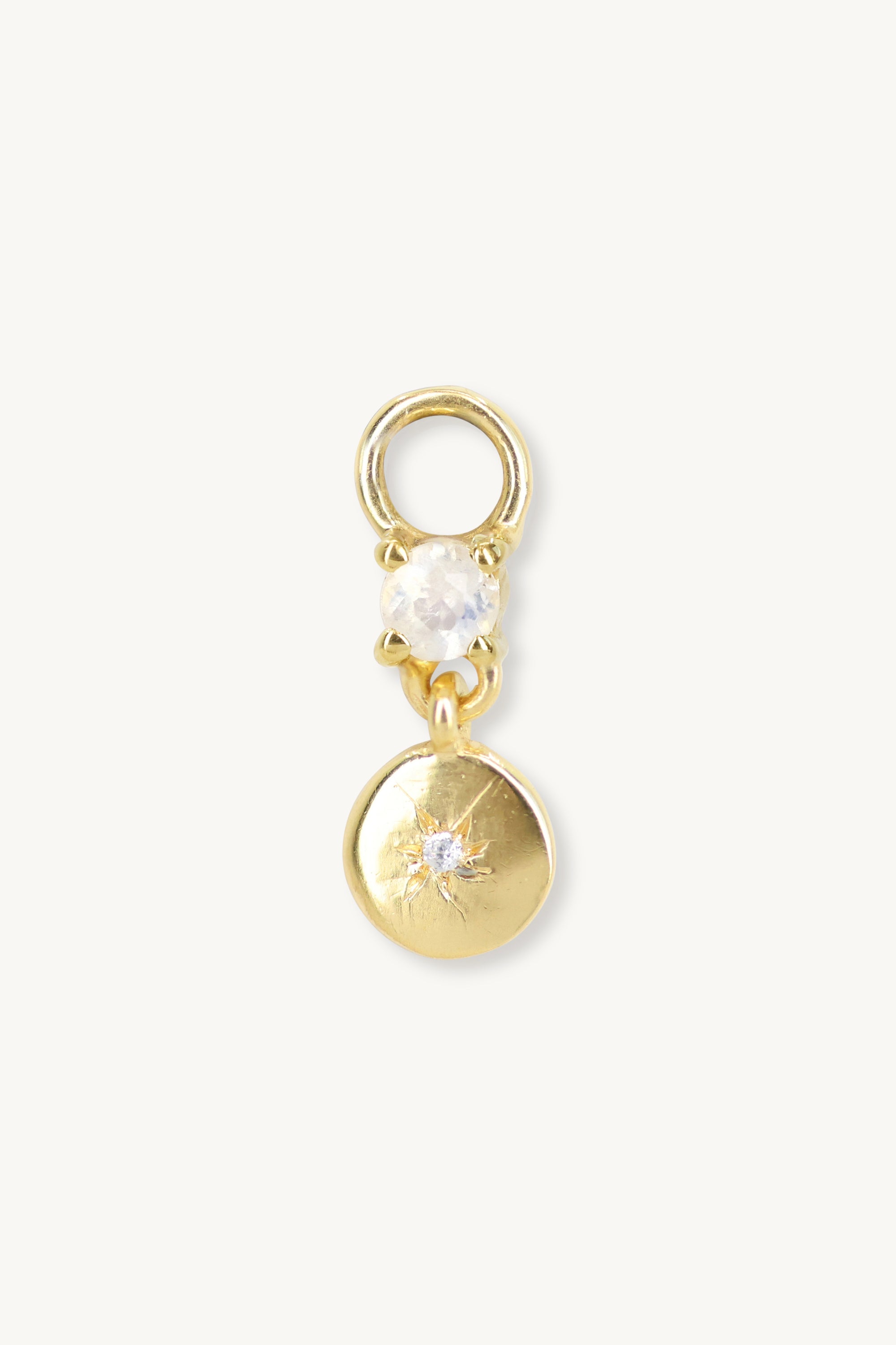 Chloe Moonstone Gold Charm Pendant Necklace - Elegant & Dainty Jewelry for Women - Perfect for Everyday Wear, Gift Giving & Special Occasions