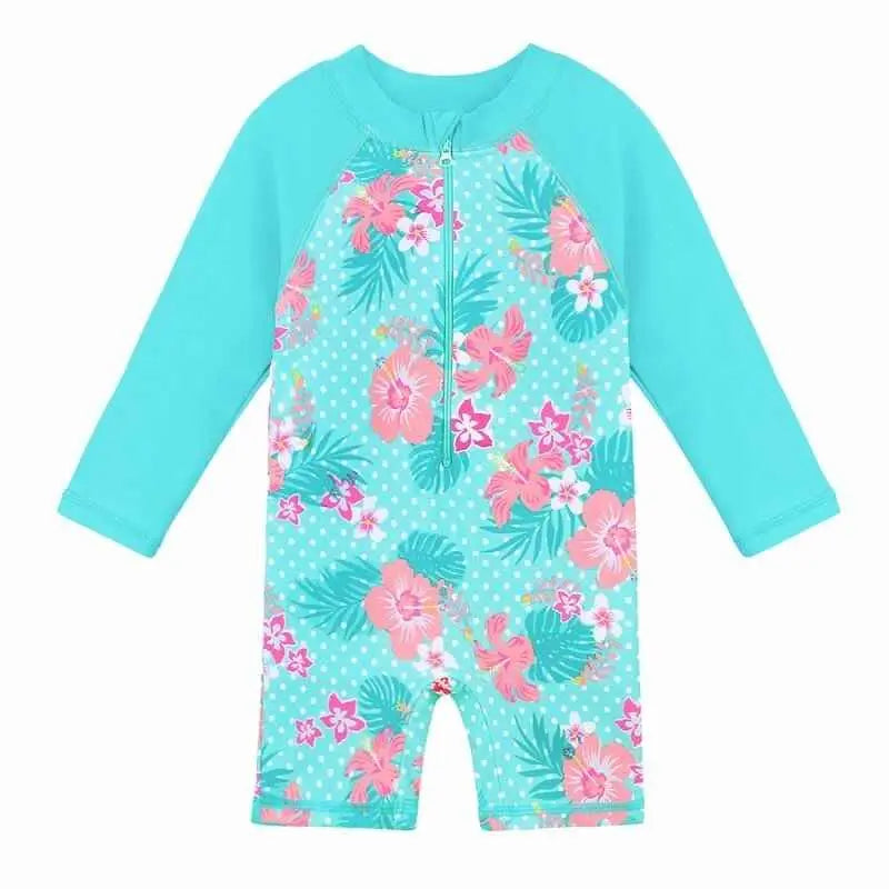 Long Sleeve Baby Swimwear UPF 50+ Sun Protection - Swimcore Kids Swimsuit for 0-6 Years Old - Perfect for Beach, Pool & Summer Water Activities