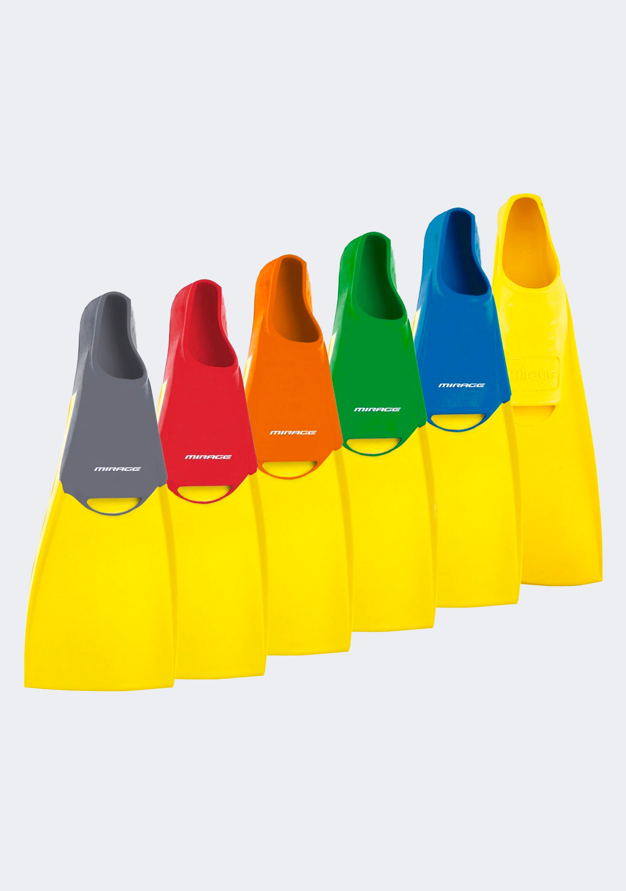 Premium Mirage Deluxe Rubber Swim Fins - Orange | Comfortable & Durable Snorkeling & Scuba Diving Fins for Adults | Perfect for Ocean, Pool & Water Sports Activities