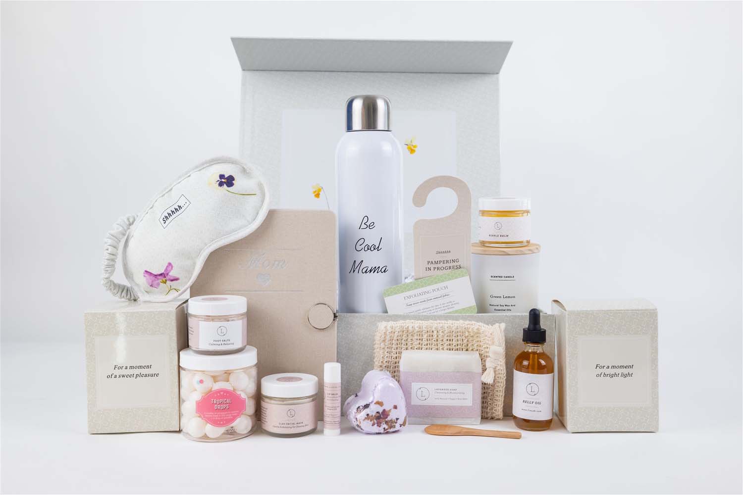 Best Natural Skincare Gift Set for New Moms - Organic Postpartum Care Essentials for Relaxation & Self-Care | Perfect Baby Shower Present & Mother's Day Gift