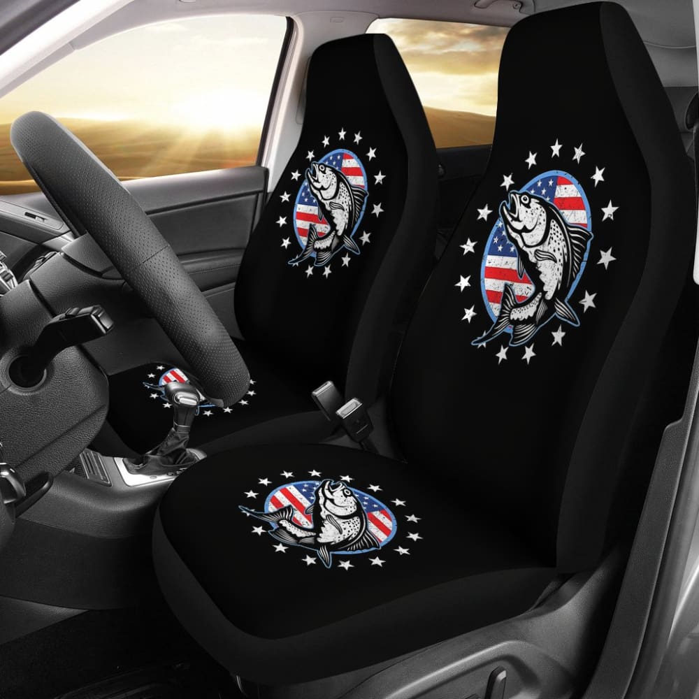 Premium Trout Fish Design Car Seat Covers for Fishing Enthusiasts - Waterproof & Durable Protection for Trucks, SUVs, and Outdoor Adventures