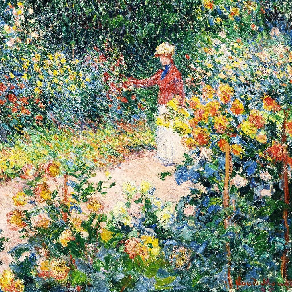 Monet's Garden at Giverny Wooden Jigsaw Puzzle for Adults - 48 Unique Pieces - Claude Monet Art Puzzle - Made in USA by Nautilus Puzzles - Perfect for Relaxation, Home Decor & Gift Giving